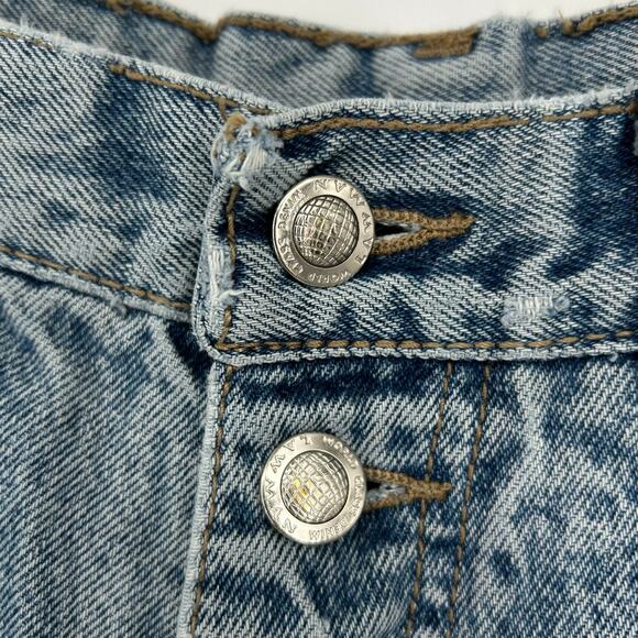 Vintage 90s Women's Lawman Group International Button Fly Blue Denim Mom Jeans - Picture 3 of 8